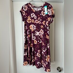 NWT Stitch Fix Market & Spruce burgundy knit t shirt dress in size large